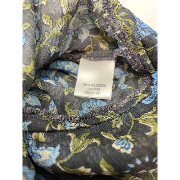 Converse All Star Sheer Floral Short Sleeve Blouse XS - Picture 5 of 7